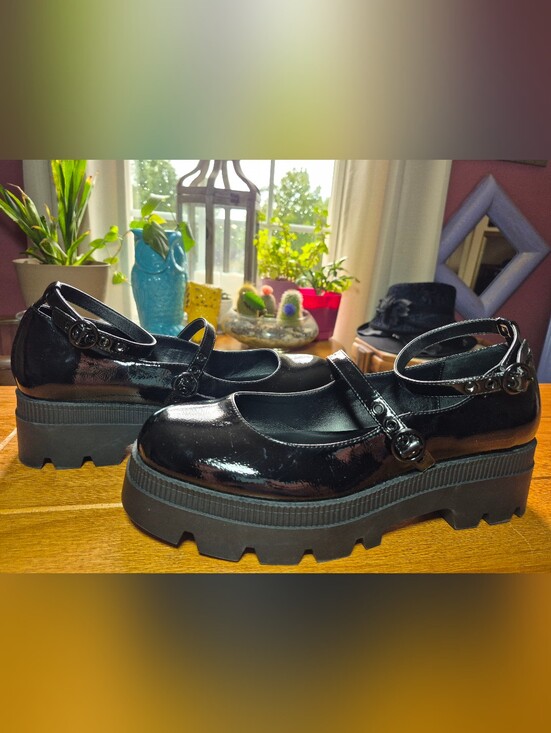 Jessica Simpson Shoes - Jessica Simpson Patent Platform Mary Janes - Size 10